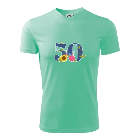 Kvetinové číslo kreslené - 50
