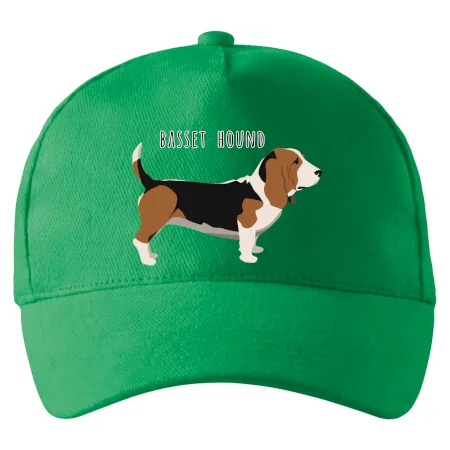 Basset hound pes s nápisom