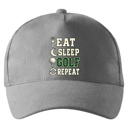 Eat sleep golf repeat typografie