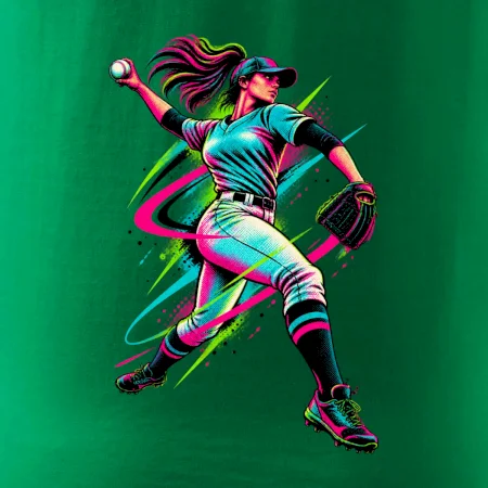 Baseballová nadhazovačka neonový pop art