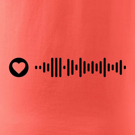 Zamilovaný Spotify kód na prsníku