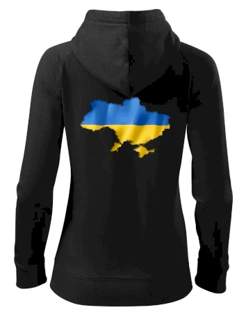 Ukrajina vlajka mapa