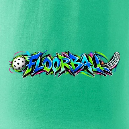 Florbalové graffiti v neonových barvách