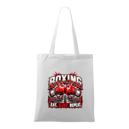 Boxerské rukavice v ringu eat sleep repeat