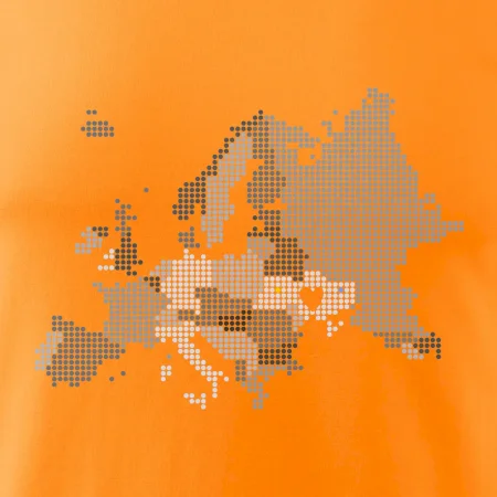 Mapa Európy - srdce v Ukrajine