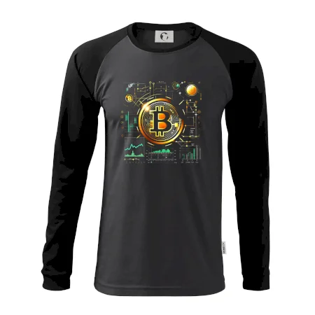 Bitcoin logo s grafmi