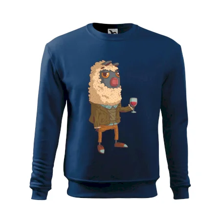Alpaka s vínom muž