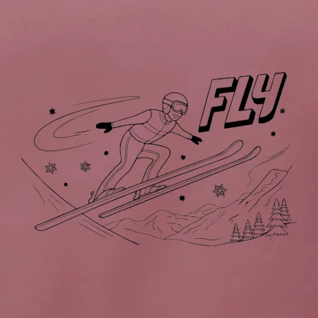 Skokan na lyžiach čierny obrázok FLY