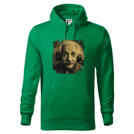 Albert Einstein so slúchadlami