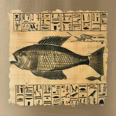 Egyptské hieroglyfy ryba