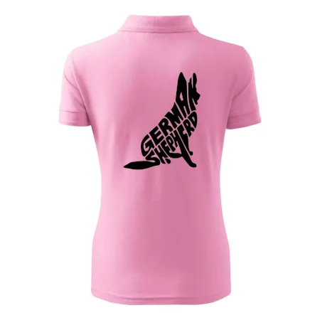 Nemecký ovčiak sediaci napis