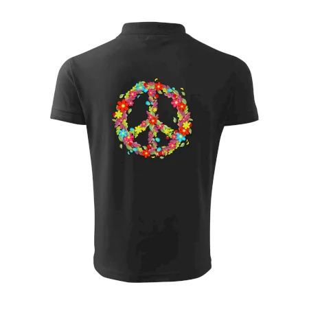 Peace symbol červené kvety