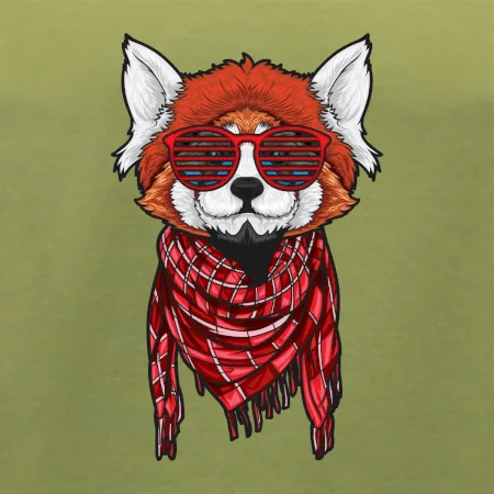 Červená panda hipster