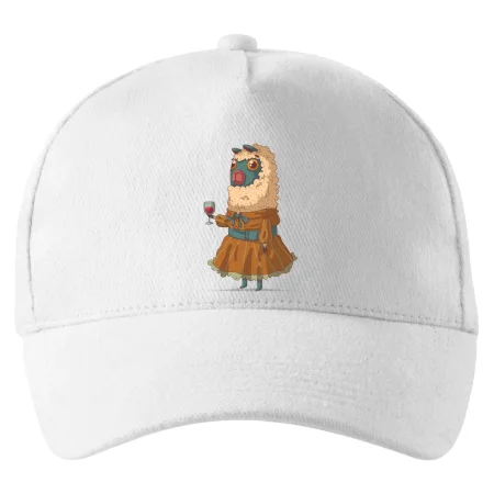 Alpaka s vínom žena