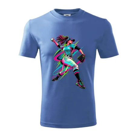 Baseballová nadhazovačka neonový pop art
