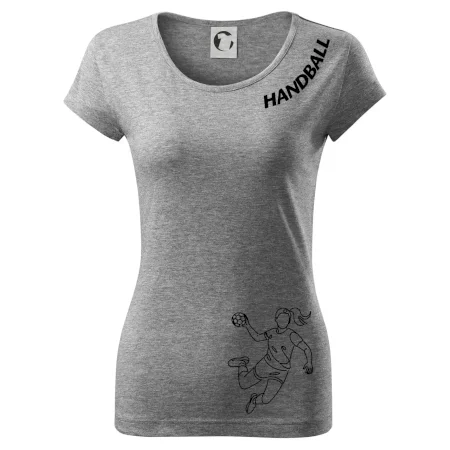 Handball nápis šikmo - dievča