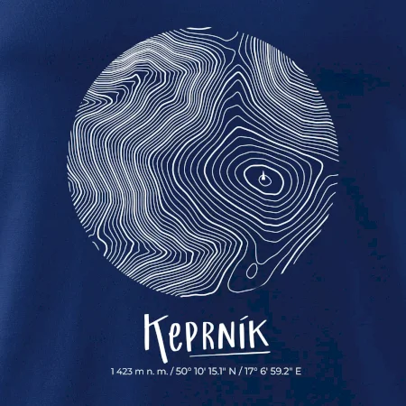 Keprník - vrstevnice v kruhu