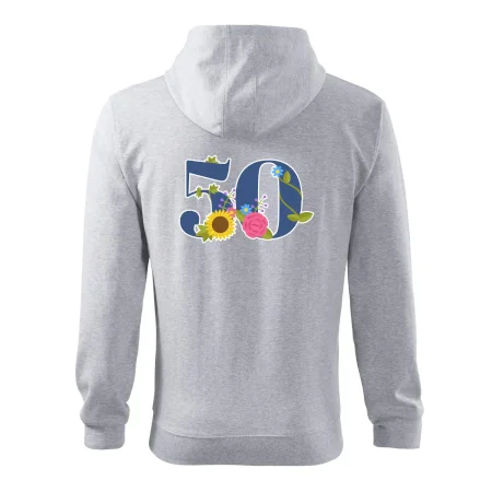 Kvetinové číslo kreslené - 50