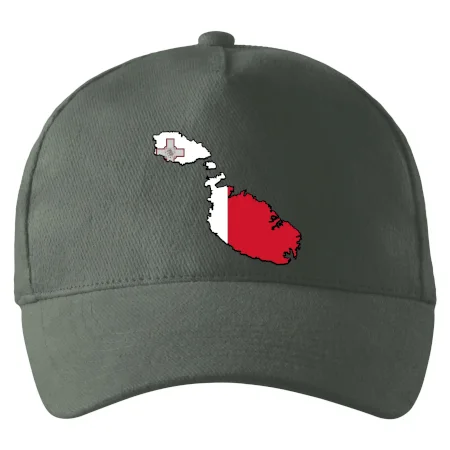 Mapa Malta s vlajkou