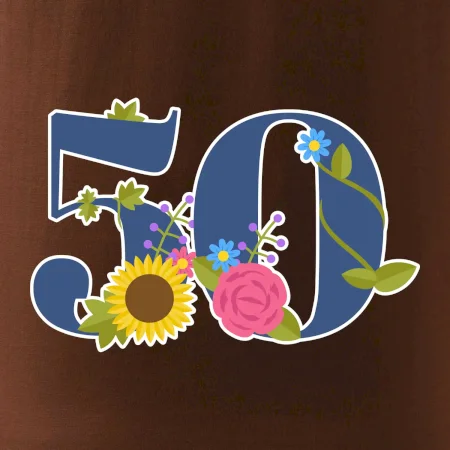 Kvetinové číslo kreslené - 50
