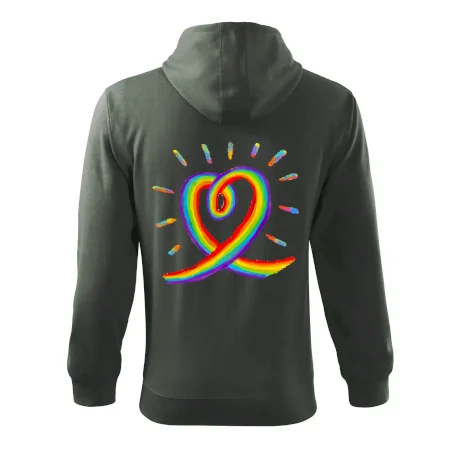 Srdce pride dúha kreslená