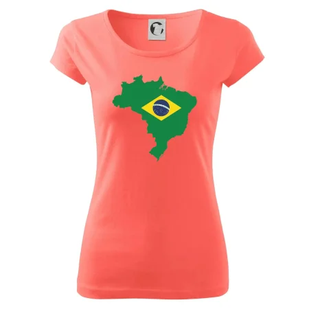 Brazília vlajka v mape