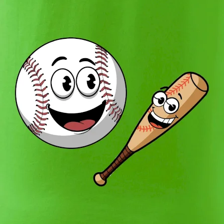 Parové tričko - baseballová raketa a loptička