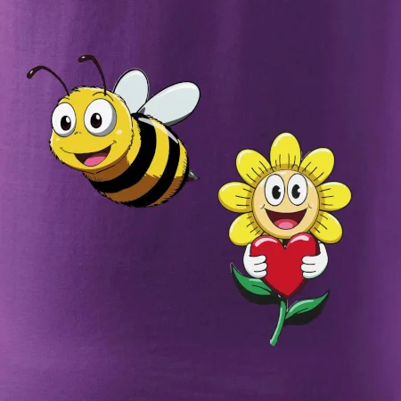 Parové tričko - Včela a kvetina