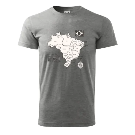 Brazília mapa s názvami regiónov