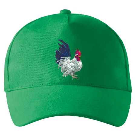 Kohút kreslený biely