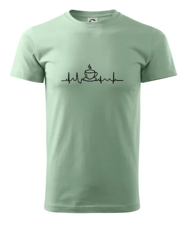 EKG hrnček kávy
