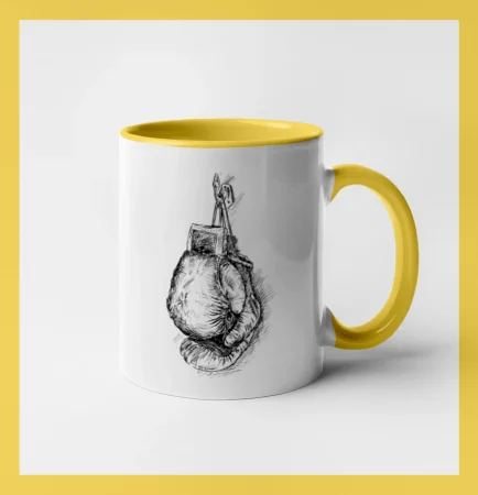 Boxerské rukavice kreslené na výšku