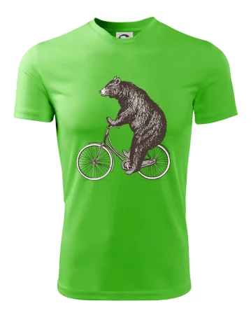 Medveď na bicykli