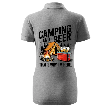 Černý nápis nápis Camping and beer