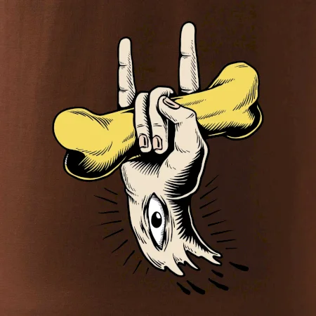 Rocková ruka kosť a oko