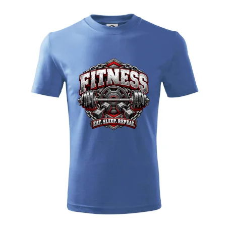 Fitness činka a závažia eat sleep repeat