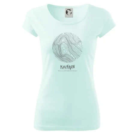 Kozákov - vrstevnice v kruhu