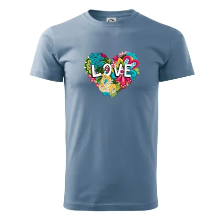 Love nápis květovaný