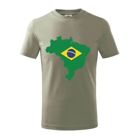 Brazília vlajka v mape