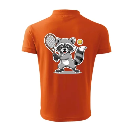 Mýval hrá tenis kreslený