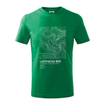 Lomnický štít - vrstevnice v obdĺžniku