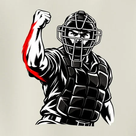 Baseballový rozhodčí signalizuje strike