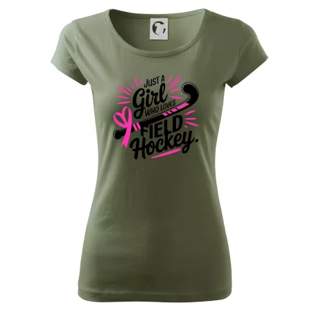 Just a girl who loves field hockey čierno ružové