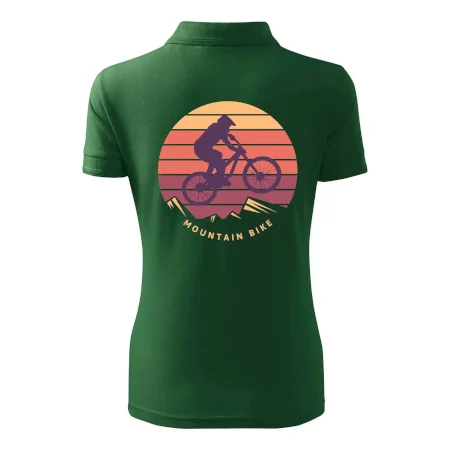 MTB farebný bicykel západ slnka