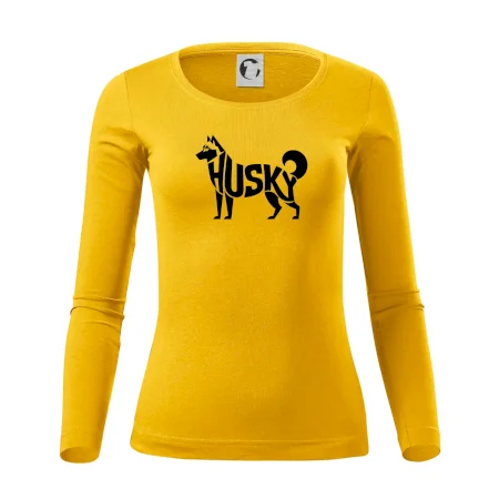 Husky nápis v tele