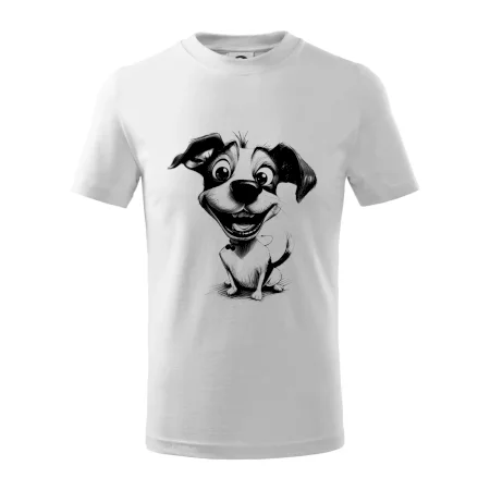 Čiernobiela karikatúra Jack Russell teriér