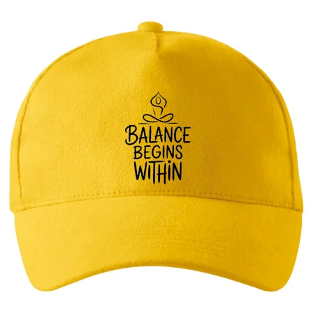 Balance begins within nápis