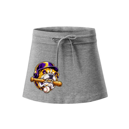Baseballový buldok s pálkou