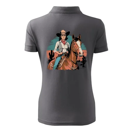 Cowgirl vintage na koni