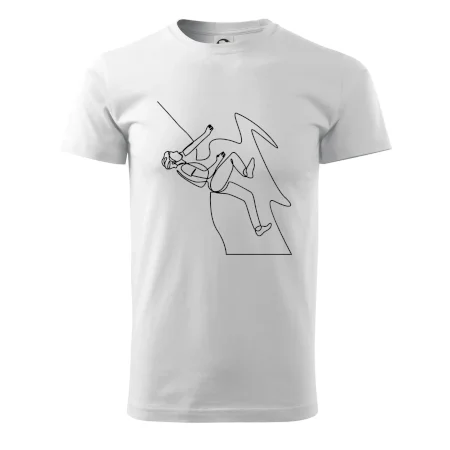 Lezec na skale jedným ťahom